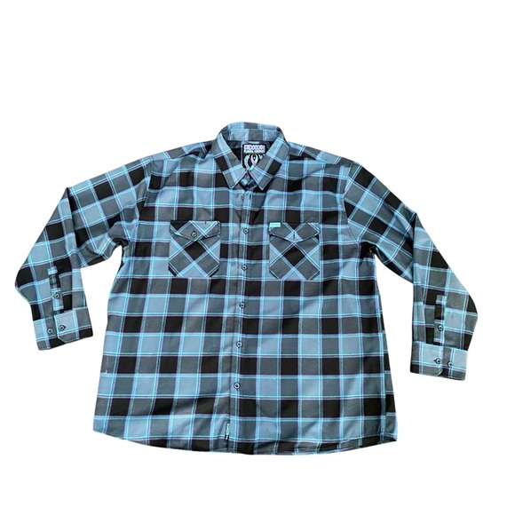 Dixxon check pattern long sleeve button down shirt men’s size 4XL - Picture 6 of 7